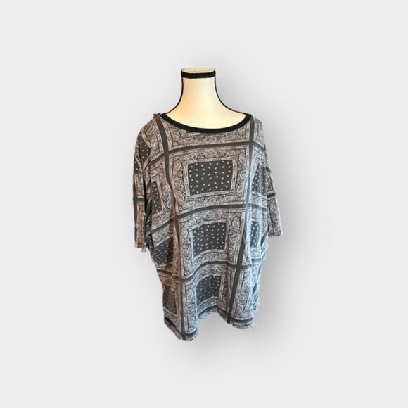 Mens WESC XXL Vintage Wash Paisley Print Tee - Picture 7 of 10